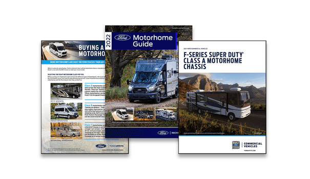 Several Ford catalogs are shown fanned out.